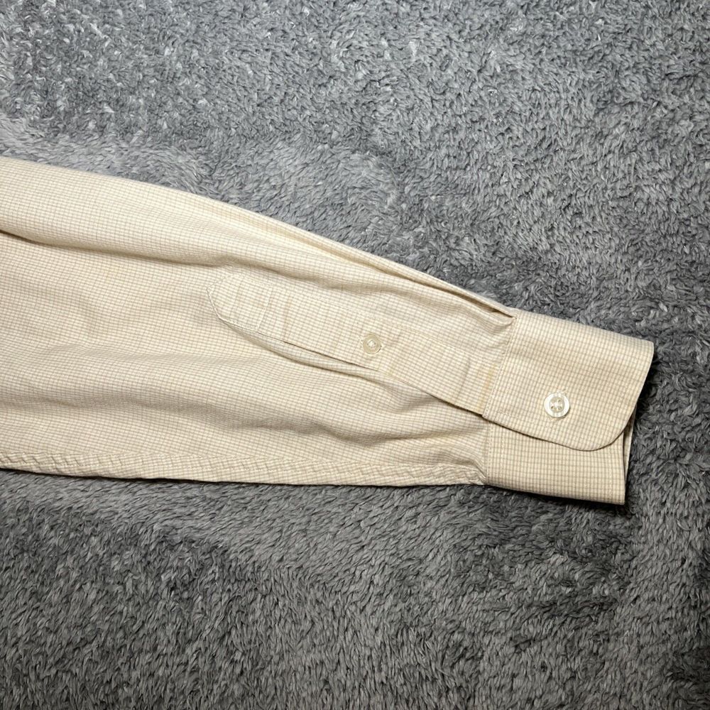 Barrington Mens Shirt Size 15.5 (32/33) Button Up Long Sleeve White Brown Shirt - Picture 16 of 16